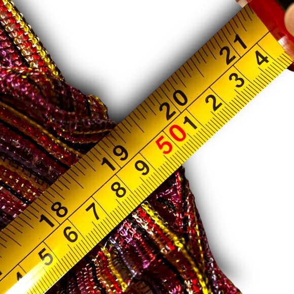 Festive Colorful "Silk Feel" Polyester Mesh Scarf Fringe EUC Decorative Boho - Picture 6 of 10